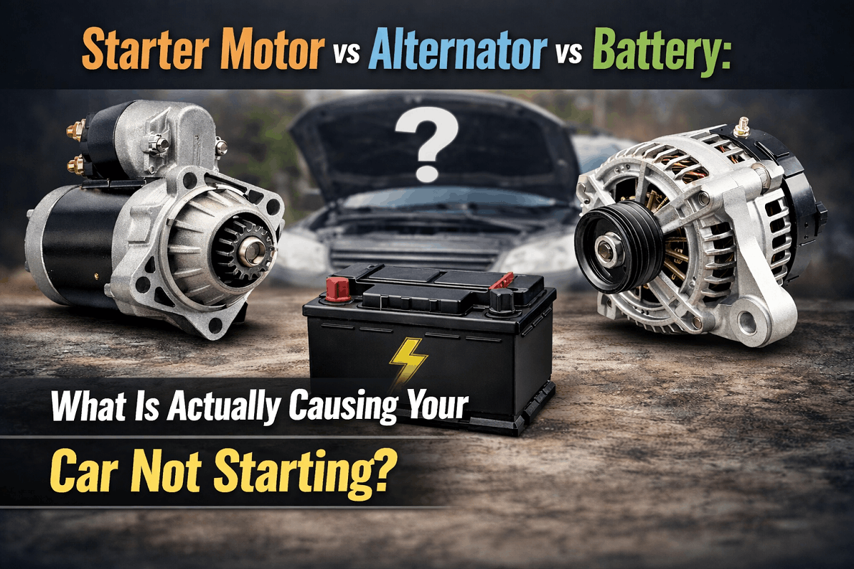 Starter Motor vs Alternator vs Battery: What Is Actually Causing Your Car Not to Start?